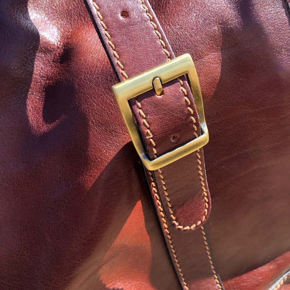 Vtg XL Leather Doctors Duffel Bag  🎩👑 - Picture 12 of 16